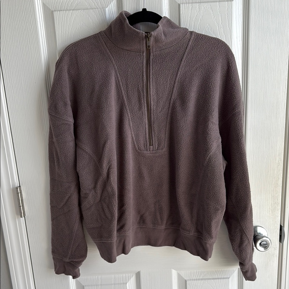 Women’s Brown Half-Zip Sweater